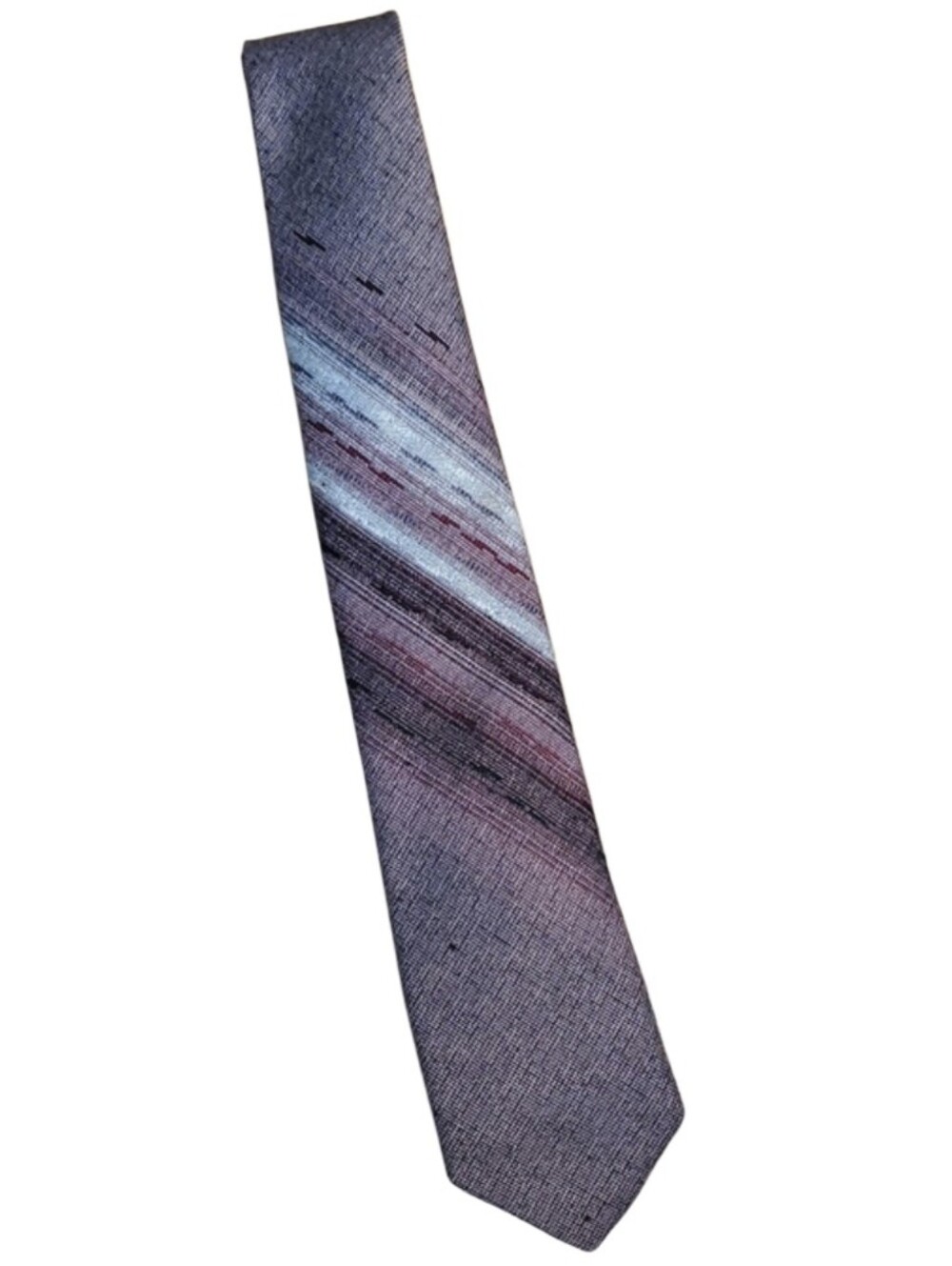 Mr. Blackwell Men's Diagonal Striped Mauve Tie Vintage Office Formal